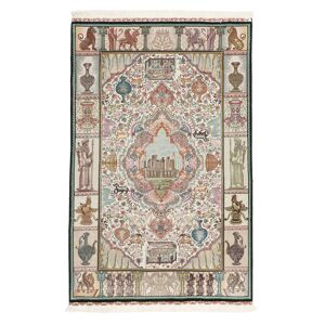 Håndknyttet. Oprindelse: Persia / Iran Tabriz 60 Raj silketrend Tæppe 100x153