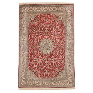 Håndknyttet. Oprindelse: India Kashmir pure silke 24 / 24 Quality Tæppe 122x187