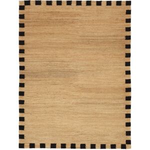 RugVista Chess Frame Jute Tæppe - Lysbrun / Sort 250x350