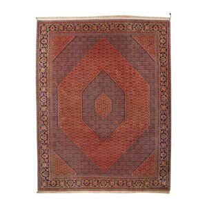 Håndknyttet. Oprindelse: Persia / Iran Bidjar med silke Tæppe 309x400