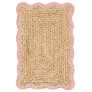 RugVista Sway Tæppe - Beige / Lyserød 60x90