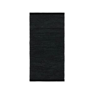 Rug Solid Leather Rug 65x135 cm - Black OUTLET