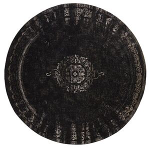 Nordal Grand Woven Rug Ø: 240 cm - Dark Grey/Black