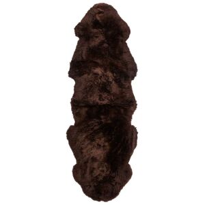 Natures Collection New Zealand Sheepskin Rug Long Wool 180x60 cm - Chocolate