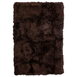 Natures Collection Design Rug of Premium Quality Sheepskin Long Wool 120x180 cm - Chocolate