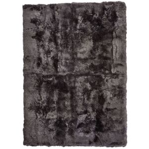 Natures Collection Design Rug of Premium Quality Sheepskin Long Wool 120x180 cm - Steel