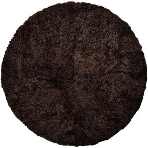 Natures Collection Design Rug of Premium Quality Sheepskin Round Short Wool Curly Ø140 cm - Cappuccino