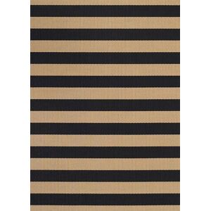 Woodnotes Big Stripe Carpet Sewn Edges 80x200 cm - Black/Natural