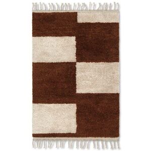 Ferm Living Mara Knotted Rug S 80x120 cm - Brick/Off-White