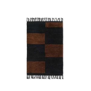 Ferm Living Mara Knotted Rug S 80x120 cm - Black/Chocolate OUTLET