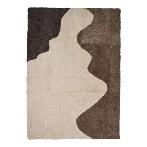 Natures Collection New Zealand Sheepskin River Design Rug 150x200 cm - Anthracite/Pearl/Graphite