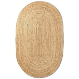 Ferm Living Eternal Oval Jute Rug Small 140x200 cm - Natural