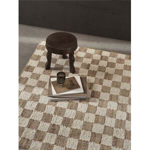 Ferm Living Check Wool Jute Rug 140x200 - Off-white/Natural
