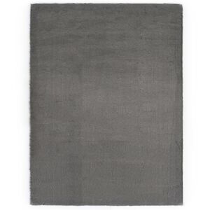 vidaXL gulvtæppe 120 x 160 cm kunstig kaninpels mørkegrå