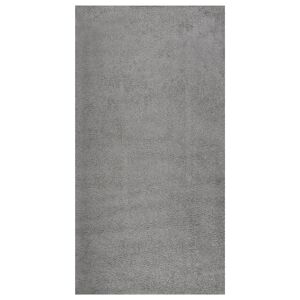 vidaXL shaggy gulvtæppe 80x150 cm høje luv grå