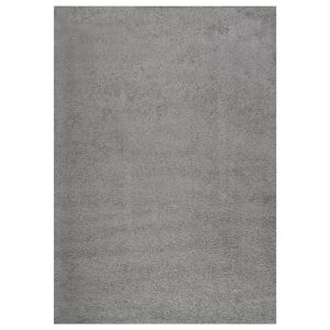 vidaXL shaggy gulvtæppe 140x200 cm høje luv grå