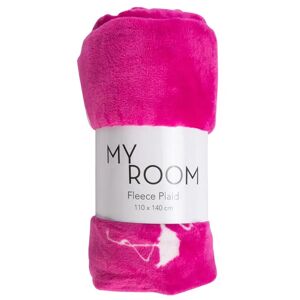 Borg Living Børnetæppe - Pink flamingo - 110x140 cm - Blødt og lækkert Fleece tæppe -