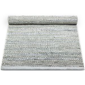 Rug Solid læder tæppe - 65x135 - Light Grey