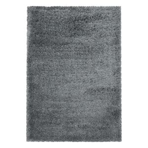 Fluffy tæppe - Lysegrå - 160X160 cm (Rundt)