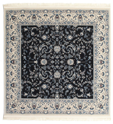 RugVista Orientalsk Tæppe Nain Florentine 200X200 Kvadratisk Mørkegrå/Beige