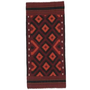 Anudada a mano . Origen: Afghanistan Afghan Vintage Kilim Alfombra 116X260 Vintage Alfombra De Lana Negro/Rojo Oscuro Pequeño Alfombra