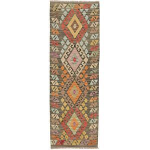 Anudada a mano . Origen: Afghanistan 68X206 Pequeño Kilim Afghan Old Style Alfombra Lana,