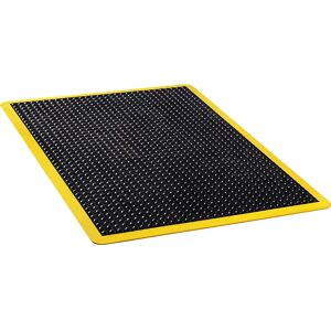 COBA Estera antifatiga Bubblemat safety, L x A x H 900 x 600 x 14 mm, amarillo-negro, estera individual