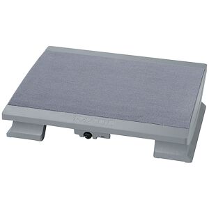 MAUL Reposapiés, ergonómico, modelo con función calefactora y revestimiento de alfombra, gris