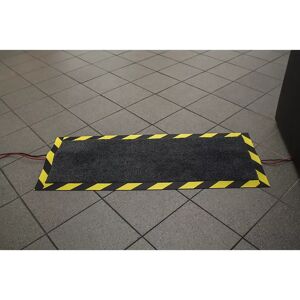 COBA Esterilla protectora de cables, L x A x H 1200 x 400 x 4 mm, en negro / amarillo