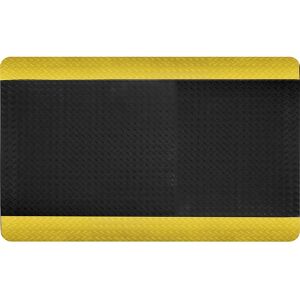 COBA Estera antifatiga DECKPLATE, pieza cortada, negro / amarillo, m lineal x 600 mm, máx. 18,3 m