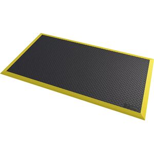 NOTRAX Estera antifatiga Diamond Flex™ Nitrile, L x A 1630 x 970 mm, negro / amarillo