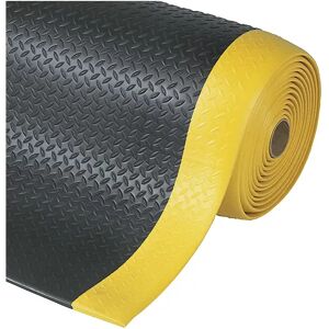 NOTRAX Estera para puesto de trabajo, Diamond Sof-Tred™, anchura 1220 mm por m lin., negro / amarillo