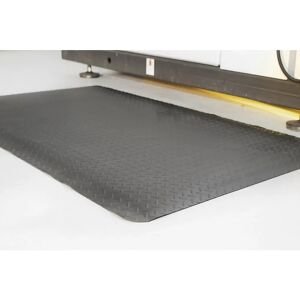 COBA Estera antifatiga DECKPLATE, pieza cortada, negro, m lineal x 1200 mm, máx. 18,3 m