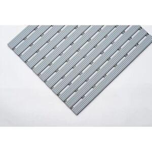 EHA Estera de PVC, por metro lin., superficie de paso de PVC duro, antideslizante, anchura 1000 mm, gris