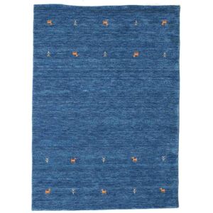 RugVista Gabbeh loom Two Lines Alfombra - Azul 140x200