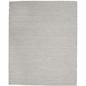 Anudada a mano . Origen: India Kilim Honey Comb Alfombra - Blanco crema / Negro 240x300