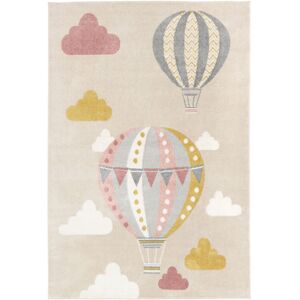 RugVista Balloon Ride Alfombra - Beige / Rosa 100x160