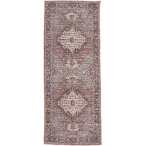 RugVista Farah Oriental Alfombra - Rojo burdeos / Blanco crema 80x200