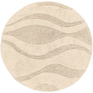 RugVista Breeze alfombrilla de baño - Beige crema  Ø 70