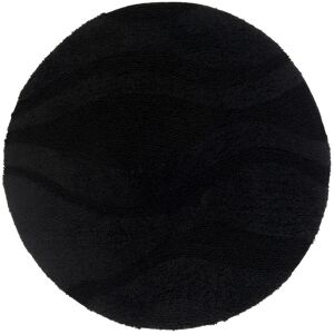 RugVista Breeze alfombrilla de baño - Negro  Ø 70