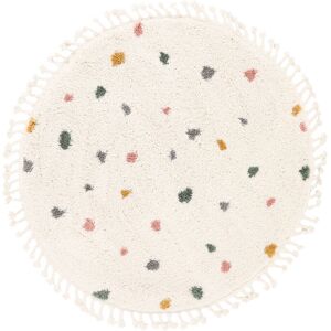 RugVista Confetti Alfombra - Blanco crudo  Ø 100