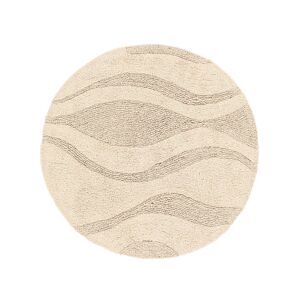 RugVista Breeze alfombrilla de baño - Beige crema  Ø 90