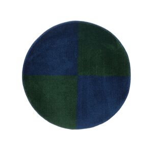 RugVista Sandro Block alfombrilla de baño - Azul Oscuro / Verde Oscuro  Ø 75