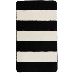 RugVista Mario Block alfombrilla de baño - Negro / Blanco crudo 67x117