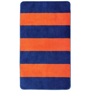 RugVista Mario Block alfombrilla de baño - Azul / Naranja 67x117