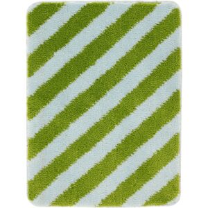 RugVista Bianca Stripe alfombrilla de baño - Verde claro / Azul claro 50x67