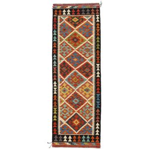 Anudada a mano . Origen: Afghanistan Kilim Afghan Old style Alfombra 66x195