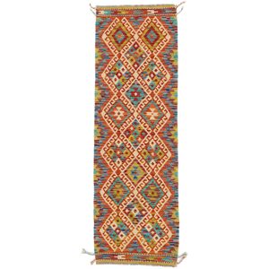 Anudada a mano . Origen: Afghanistan Kilim Afghan Old style Alfombra 63x197