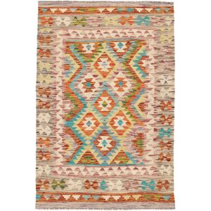 Anudada a mano . Origen: Afghanistan Kilim Afghan Old style Alfombra 99x148