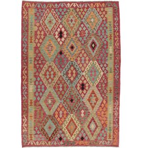 Anudada a mano . Origen: Afghanistan Kilim Afghan Old style Alfombra 182x266